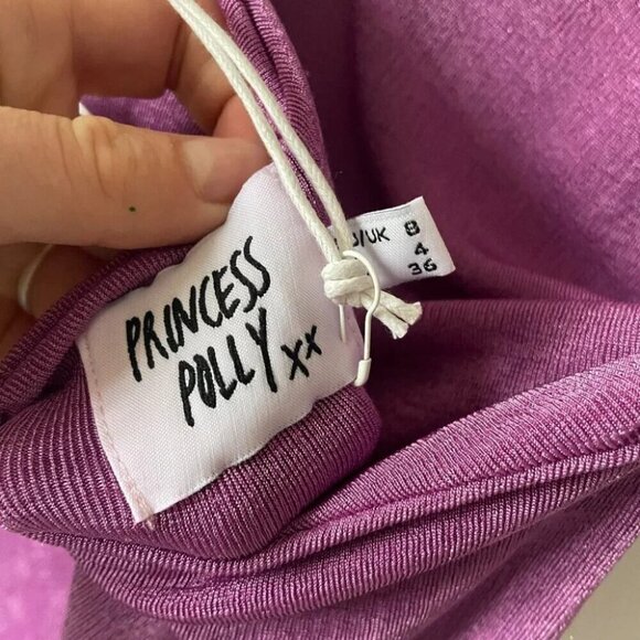 Princess Polly Riviera Halter Mini Dress in Purple  NWT Size 4 - Picture 5 of 6